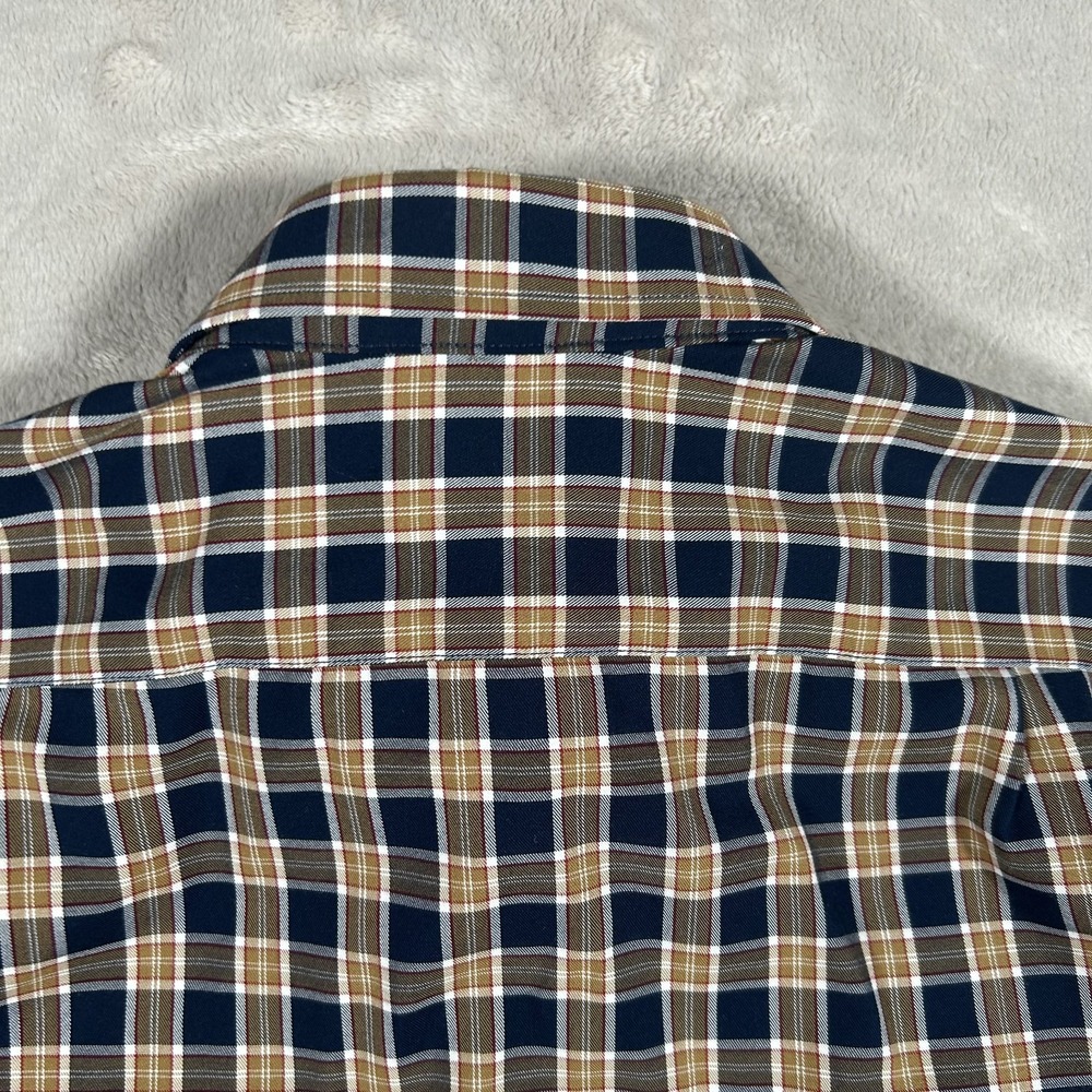 Under 510 Dress Shirt Mens XS Blue Plaid Lightweight Button Down Long Sleeve EUC - Picture 9 of 15